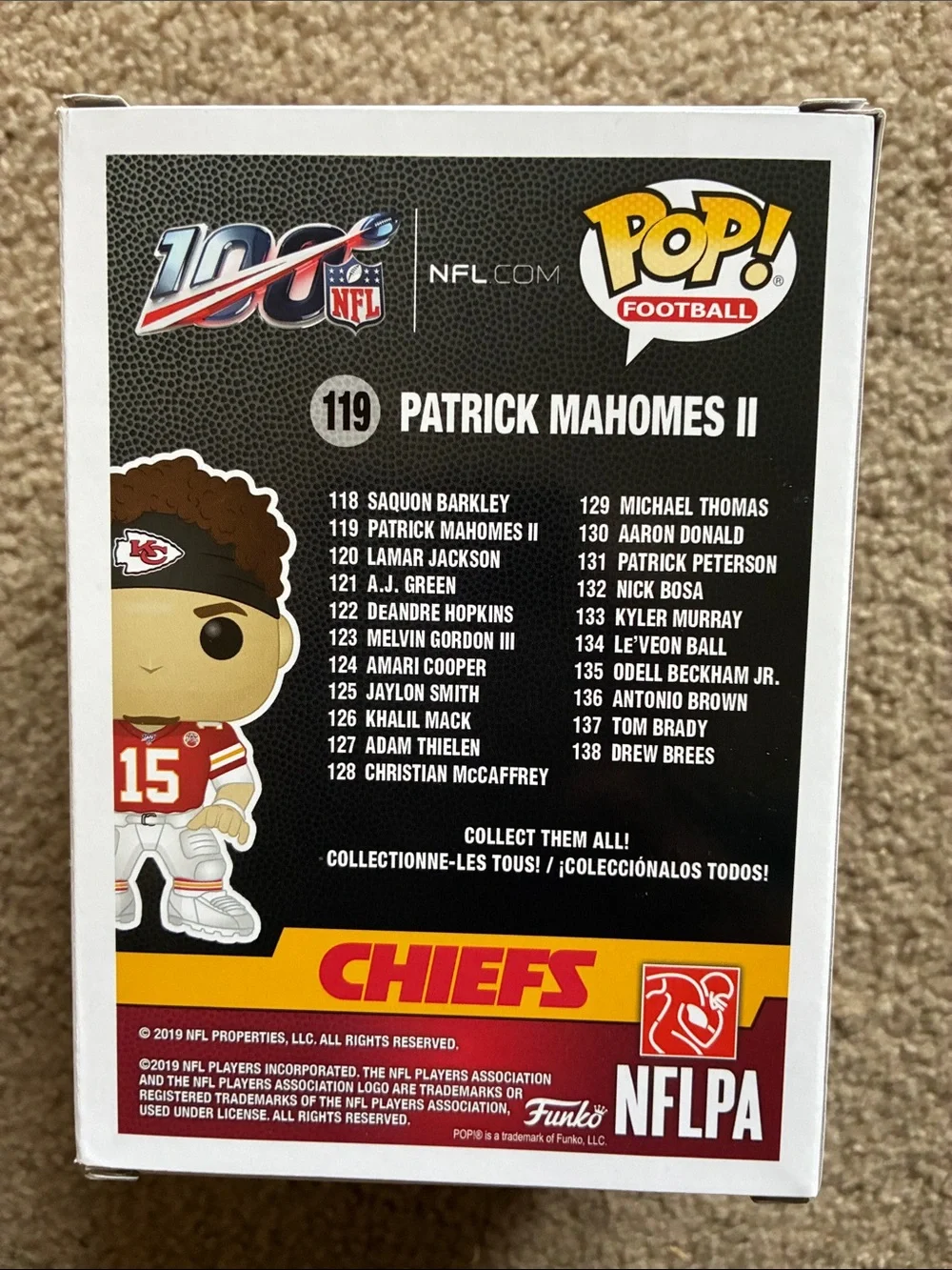 Funko Pop! Football Chiefs Patrick Mahomes II Vinyl Figure #119